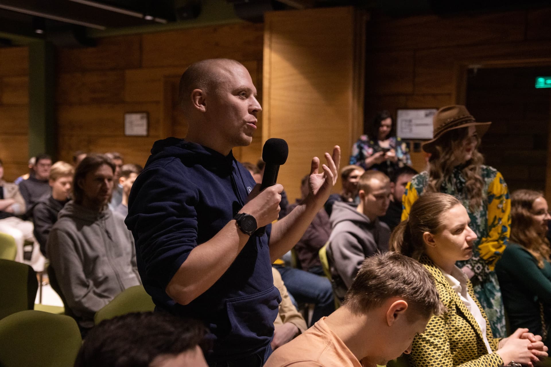 Community members engaged in discussion