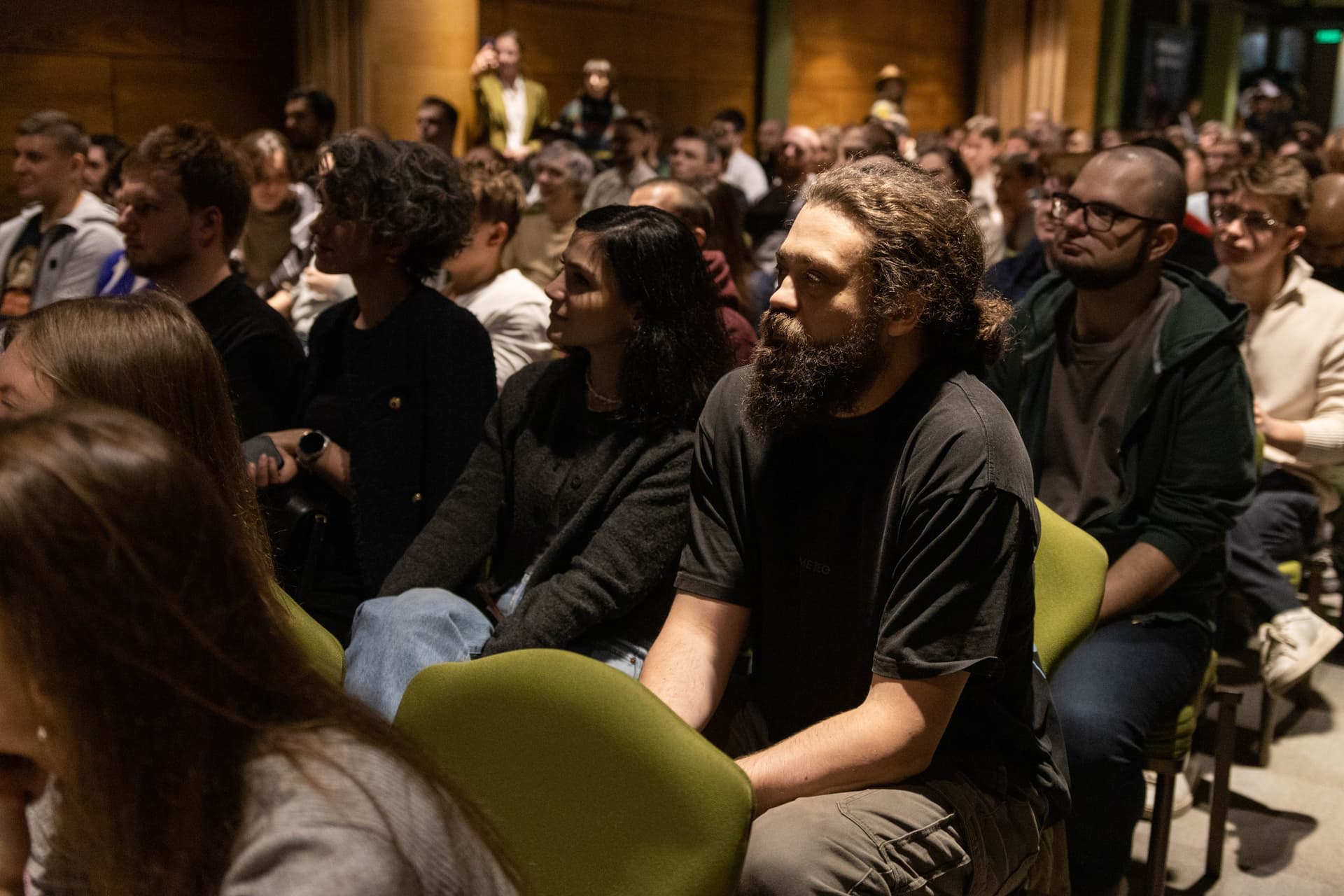 Group of people networking after the event